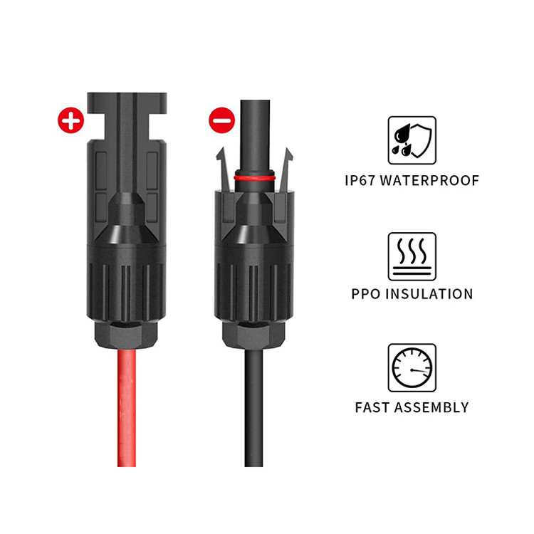 Cáp mở rộng năng lượng mặt trời 10Mm Pv1 F Dây Pv kép lõi đơn 6mm