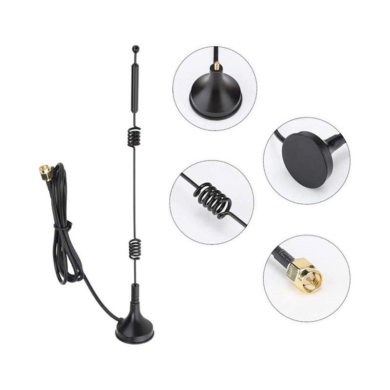 Đầu nối ăng ten từ tính băng tần kép SMA Male 2.4G 5G / 5.8G 12 DB Omni Directional