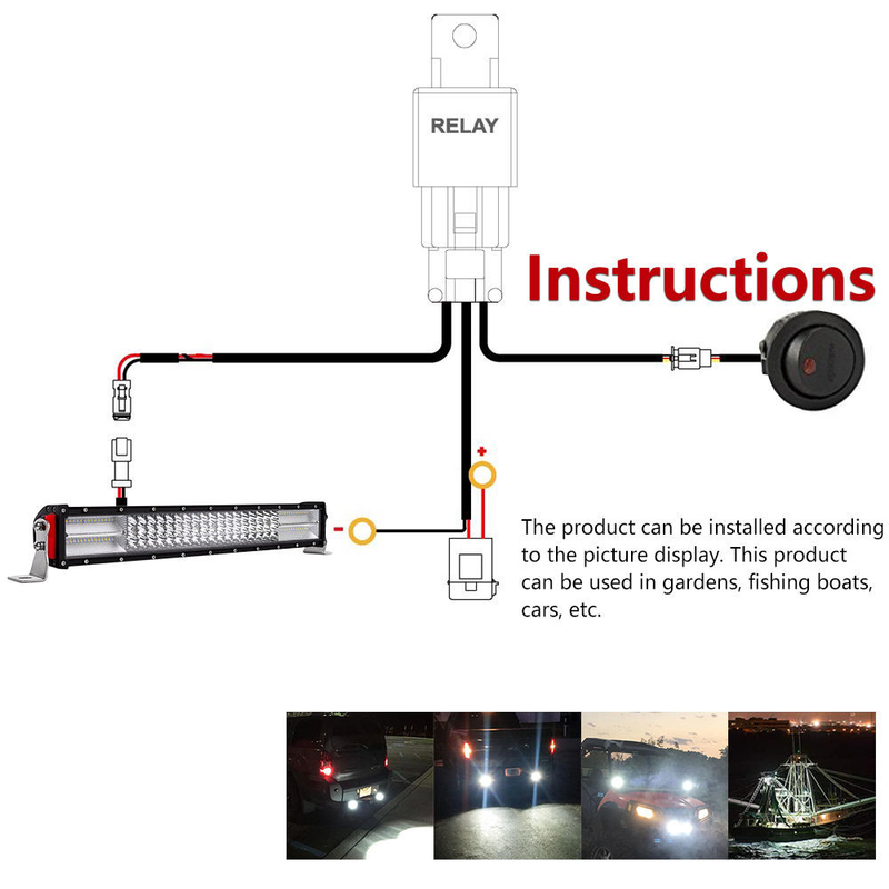 Một điều khiển một hai Đèn Led làm việc chống thấm nước Đầu nối DT Bộ nối dây Xe tải offroad Thanh đèn Led Dây nịt
