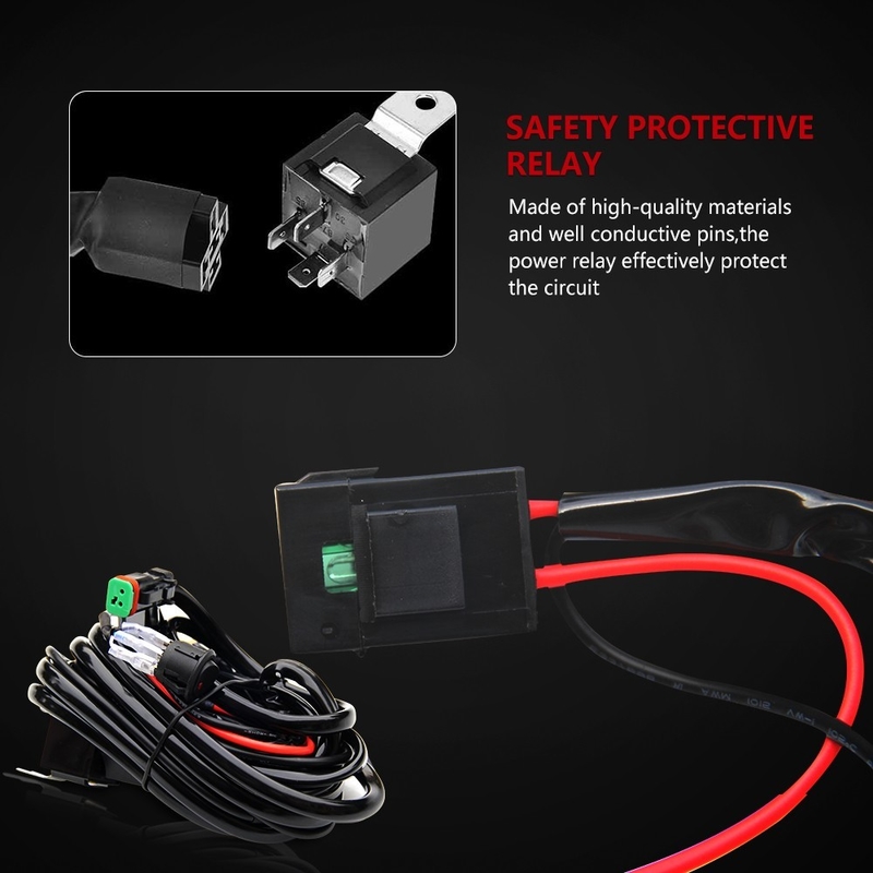 Một điều khiển một hai Đèn Led làm việc chống thấm nước Đầu nối DT Bộ nối dây Xe tải offroad Thanh đèn Led Dây nịt