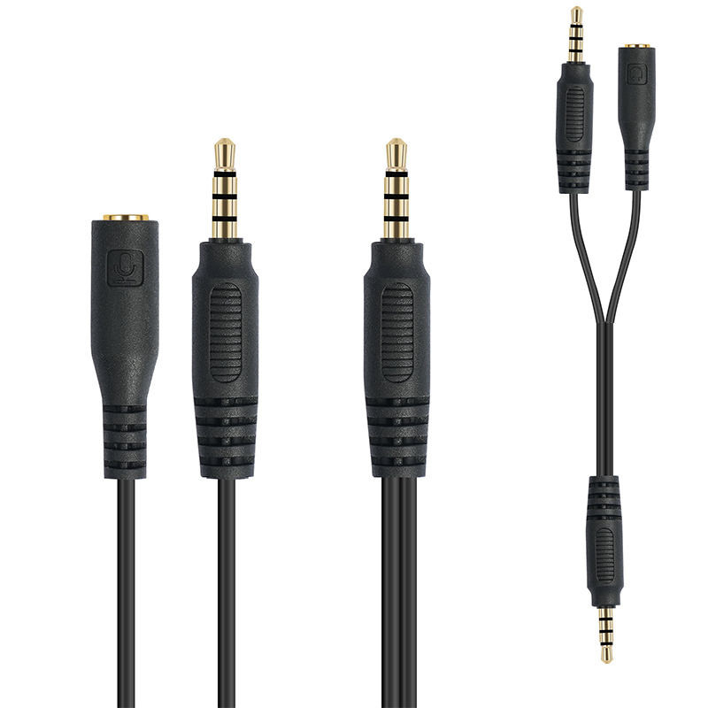 2 In 1 Cable Conversion Extension 3.5 Stereo Plug To 3.5 Stereo Plug To 4/1 