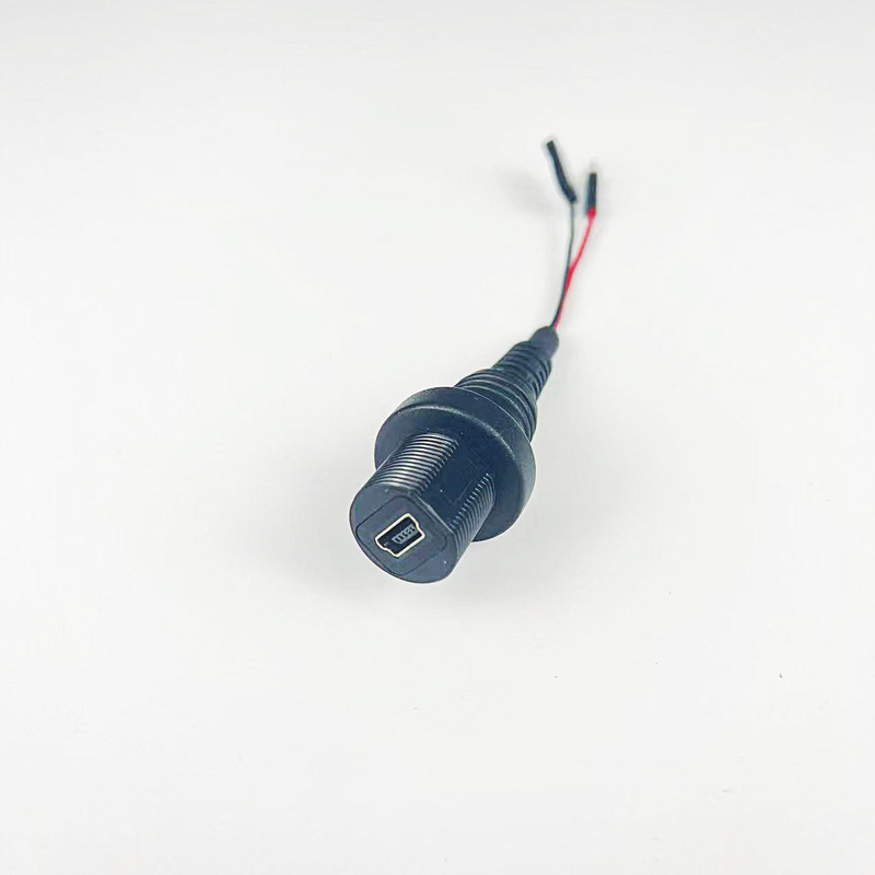 Customized Mini 5 Pin nữ bảng màu đỏ và đen dây kết nối cáp mở rộng cho xe ô tô xe tải thuyền xe máy bảng điều khiển