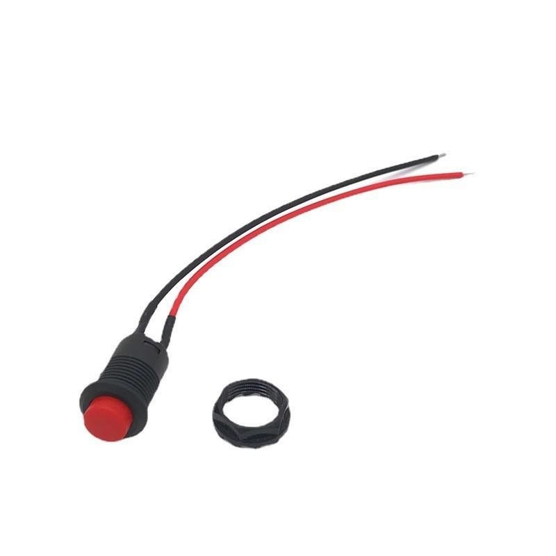 Wintai-Tech nút bấm nút kèn 12v nút bấm nút khởi động 12mm nút bấm tạm thời Chuyển đổi với lắp ráp cáp