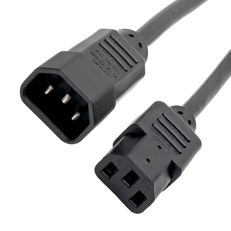RY C13 đến C14 10a 250v dây điện 18 Awg C14 kết hợp với một ổ cắm C13