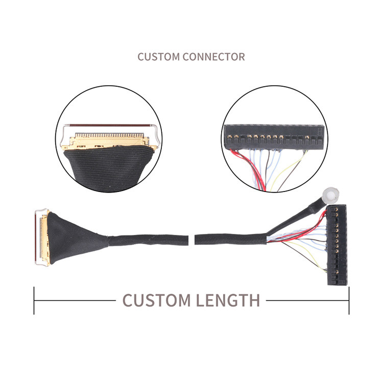 Tùy chỉnh các loại khác nhau 0.5mm Pitch Coaxial Cable Assemblies Genuine Pull Rings Or Imitations