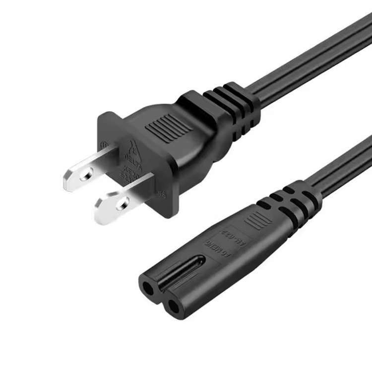 Chất lượng tốt Đồng tinh khiết 120V 18 Awg 2pin C7 Extension Line Spt-2 White AC Power Cord 5FT 2 Prong For Home Appliance Lap