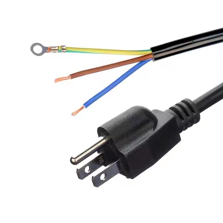 ETL được chứng nhận 3 lõi đồng SJTW 10/12/14 Awg 3 đầu dây cách nhiệt PVC Nema 5-15p đến dây điện biến đổi không dây
