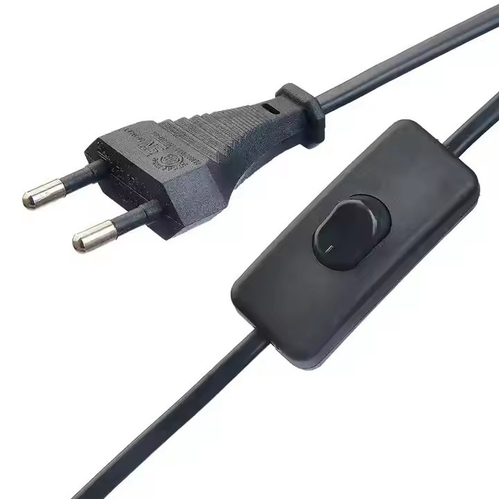SNI được phê duyệt 2 chân loại C7 Hình 8 Hình dạng cắm nữ Cáp điện màu đen 1.2M/1.5M/1.8M Chiều dài Nhà hàng gia đình