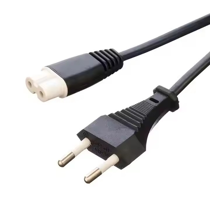 SNI được phê duyệt 2 chân loại C7 Hình 8 Hình dạng cắm nữ Cáp điện màu đen 1.2M/1.5M/1.8M Chiều dài Nhà hàng gia đình