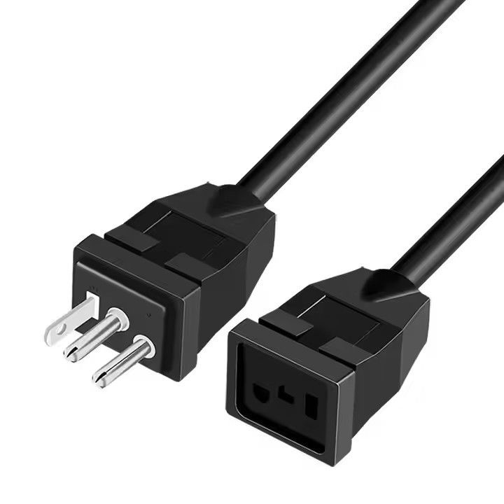 ETL UL817/CSA C22.2 SJT 3X14 đến 10AWG 3 Pin US Black Power Cord Extension Industrial US Extension Cords For Lighting