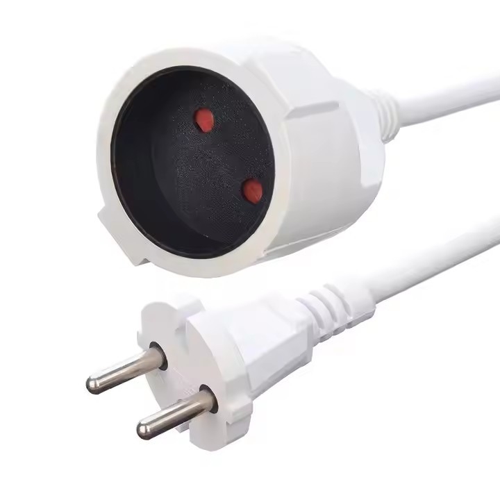 Factory Direct VDE 10A Quality Power Cords Extension Cords White 2 Pin Plugs & Sockets Cho Máy gia dụng