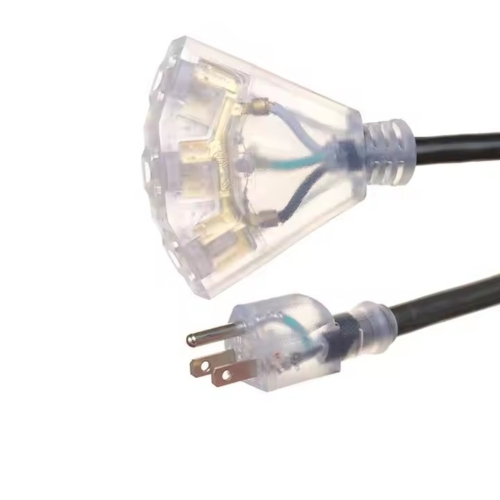 ETL phê duyệt Heavy Duty Us 3-Prong 10 Ft Long 12 Gauge Extension Cords 50 Feet 2 Prong Light Cord