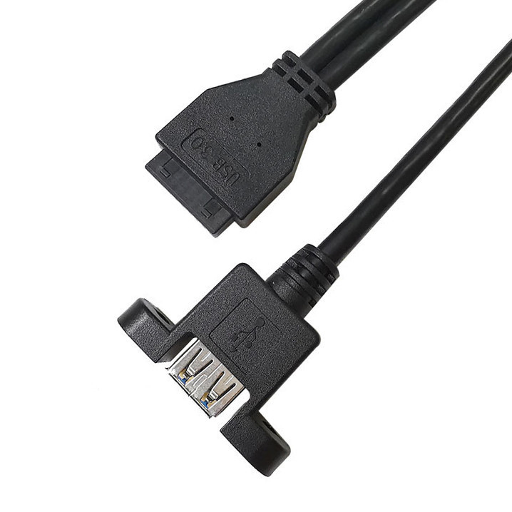 Công nghiệp dây chuyền dây chuyền USB 3.0 Panel Mount A X2 đến 20 Pin Header Motherboard Custom