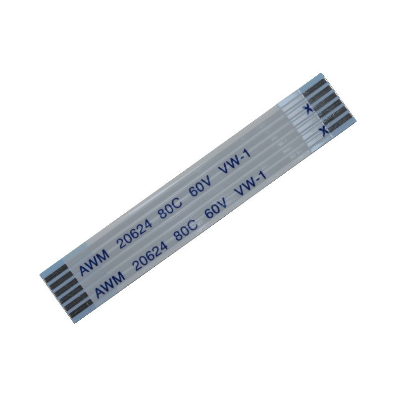 FFC Cable Custom 6 Pin 1.25mm Pitch Tổng chiều dài 30~2000mm P7 Type Flexible Flat FFC Awm Cable For Electronic