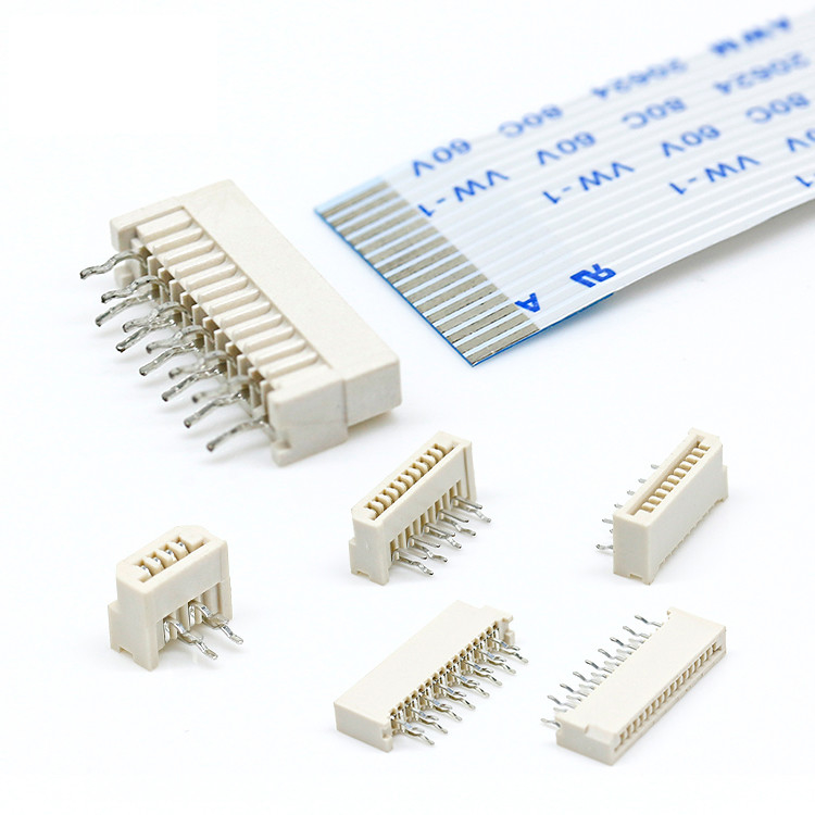 Tùy chỉnh 1.25mm Pitch Awm 20624 80c 60v Vw 1 FFC FPC Connector 16 24 45 80 Pin Wire Harness Dây cáp phẳng linh hoạt