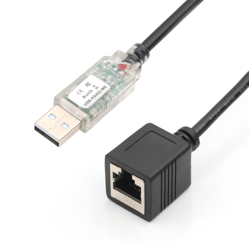 Bộ điều hợp cáp tùy chỉnh công nghiệp USB-A RJ422 đến cổng mạng RS232 Cáp gỡ lỗi kỹ thuật mạng