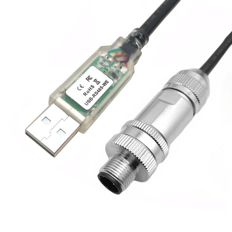Robot công nghiệp Dedicated Connector USB đến RS485 Serial Cable đến M12 Male And Female Waterproof Head Metal Connector