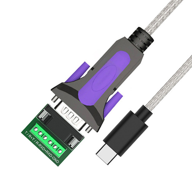Cáp tùy chỉnh loại công nghiệp cho TYPE-C đến RS485-DB9/RS422-DB9 CONN Connector B DB9 Nam