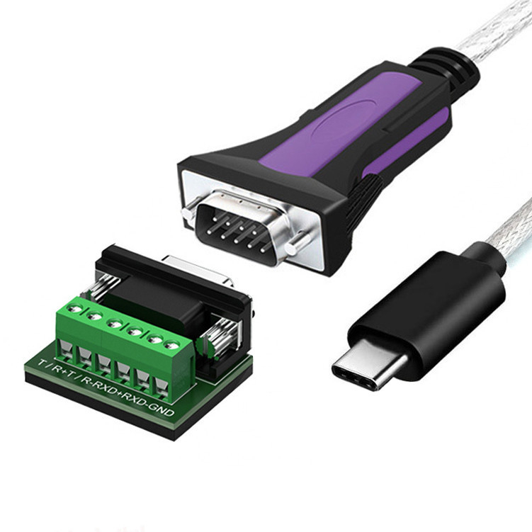 Cáp tùy chỉnh loại công nghiệp cho TYPE-C đến RS485-DB9/RS422-DB9 CONN Connector B DB9 Nam