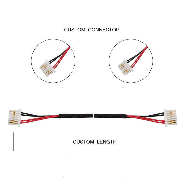 Nhà máy tùy chỉnh JST SHLP-06V-S-B đèn LED đèn nền cáp dây chuyền 500mm chiều dài