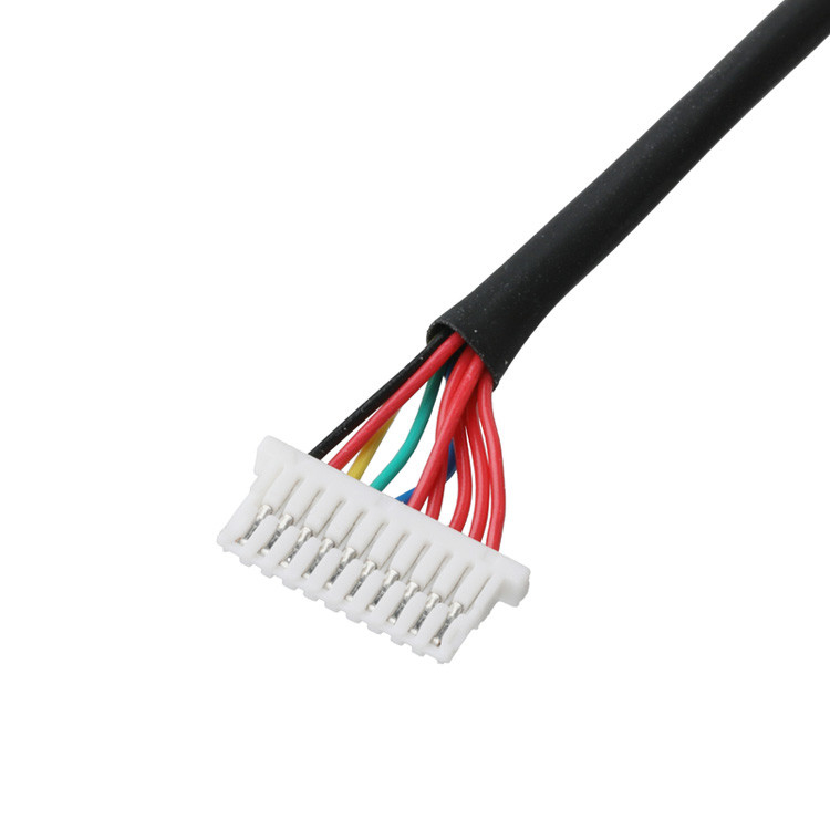 Lvds Cable 10P JST SHLP-10V-S-B To Semi Stripped Harnesses Custom Coaxial Cable Assemblies Ô tô