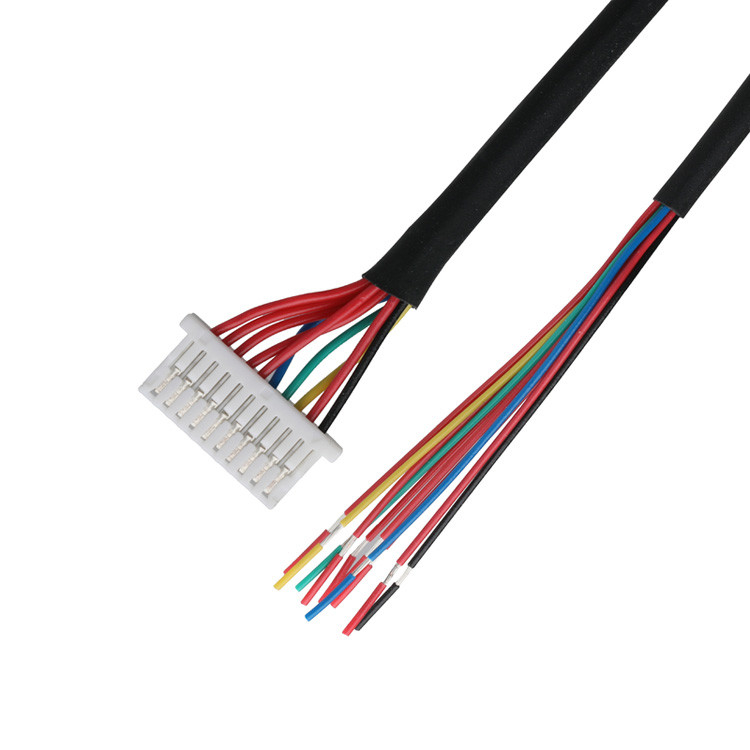 Lvds Cable 10P JST SHLP-10V-S-B To Semi Stripped Harnesses Custom Coaxial Cable Assemblies Ô tô