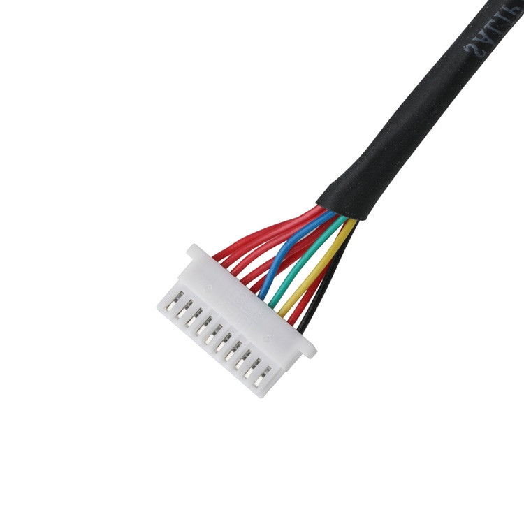 Lvds Cable 10P JST SHLP-10V-S-B To Semi Stripped Harnesses Custom Coaxial Cable Assemblies Ô tô