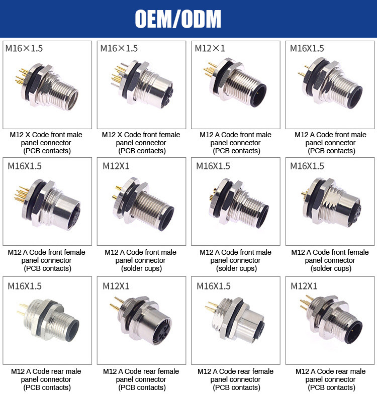 Nhà máy MD WF 6 Pin Mini Din Cable, IP67 thẳng Isobus Cable Lvds Display Connector
