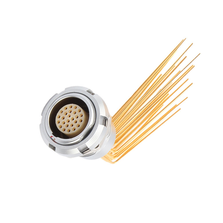 Z2 26 Pin kết nối hình tròn chống nước Nút kép góc 90 ° Pin lõi bên trong và bên ngoài Nút ổ cắm cố định
