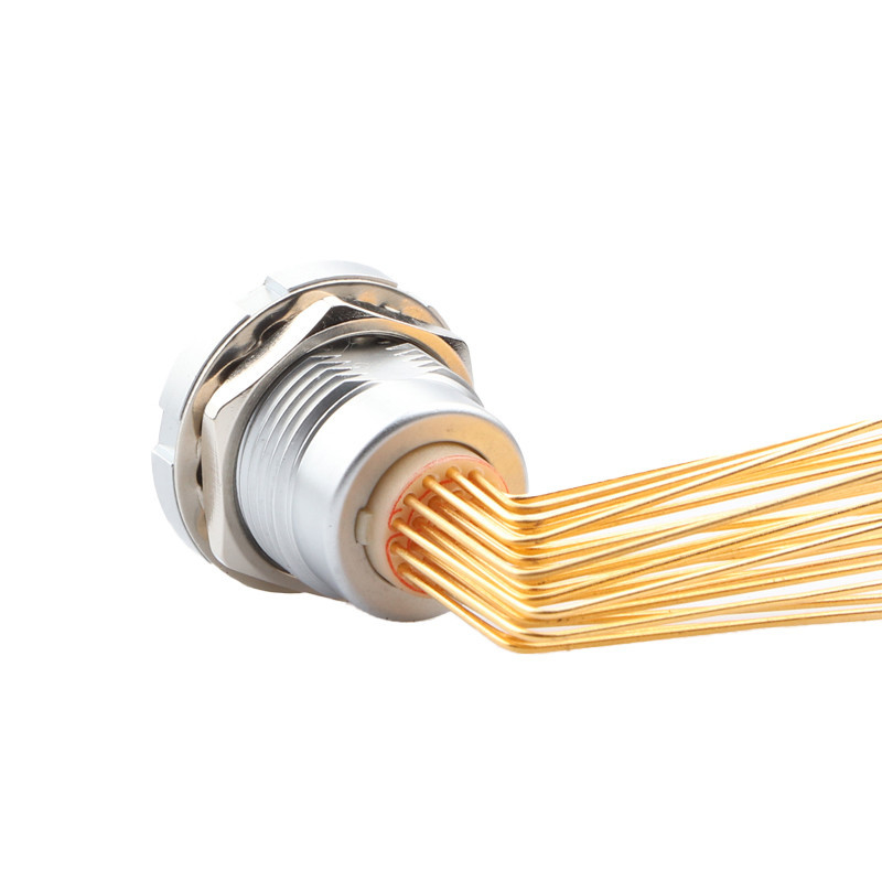 Z2 26 Pin kết nối hình tròn chống nước Nút kép góc 90 ° Pin lõi bên trong và bên ngoài Nút ổ cắm cố định