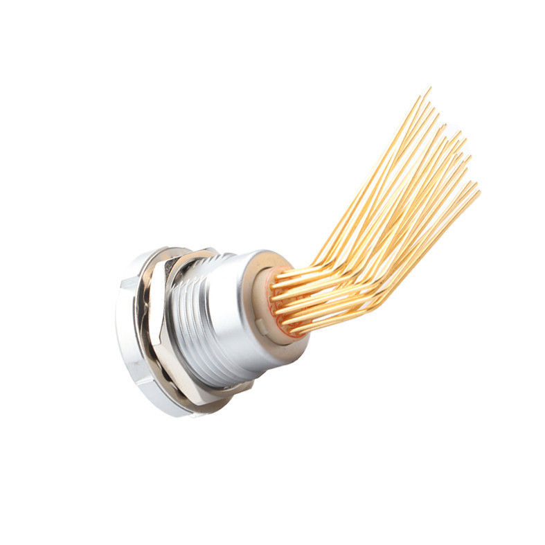 Z2 26 Pin kết nối hình tròn chống nước Nút kép góc 90 ° Pin lõi bên trong và bên ngoài Nút ổ cắm cố định