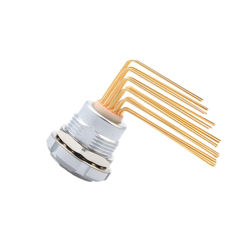 Z2 26 Pin kết nối hình tròn chống nước Nút kép góc 90 ° Pin lõi bên trong và bên ngoài Nút ổ cắm cố định