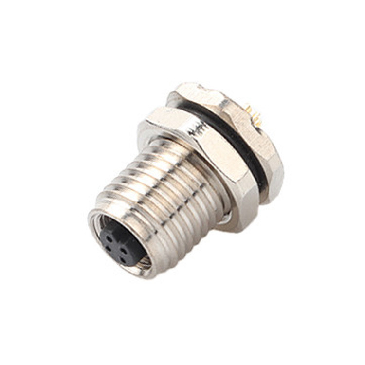 M5 Mã-A 4Pin Industrial Circular Waterproof Connector Panel Flange PCB Chiếc ổ cắm nam và nữ IP67