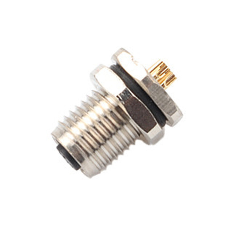 M5 Mã-A 4Pin Industrial Circular Waterproof Connector Panel Flange PCB Chiếc ổ cắm nam và nữ IP67