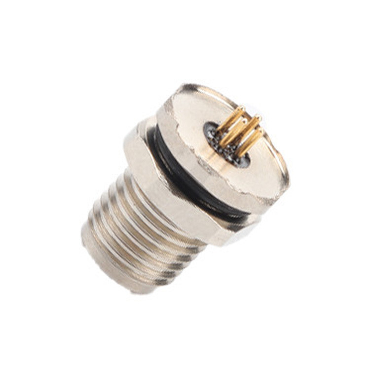Nhà máy tùy chỉnh kết nối vòng tròn M5 mã-A 4Pin Series chống nước nữ Mates với M5 bảng phẳng vòm ổ cắm nam PCB