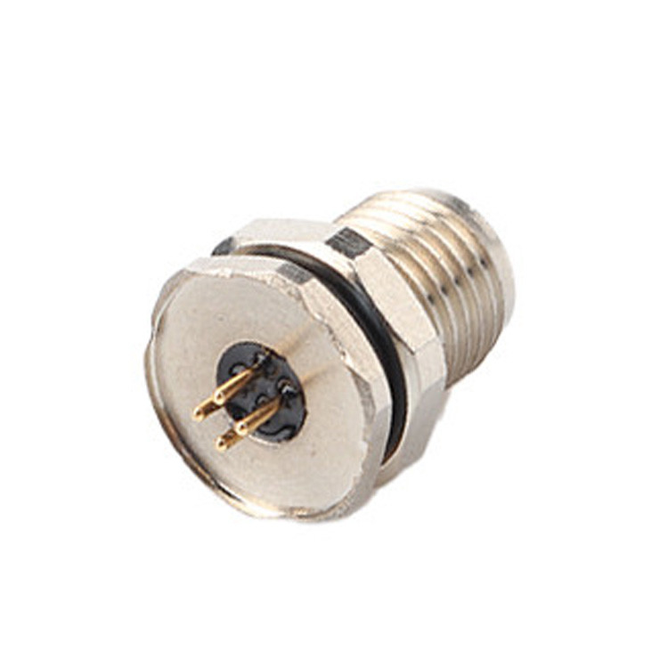 Nhà máy tùy chỉnh kết nối vòng tròn M5 mã-A 4Pin Series chống nước nữ Mates với M5 bảng phẳng vòm ổ cắm nam PCB