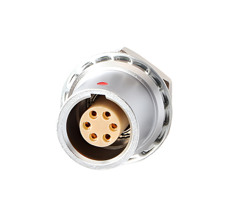 IP68 đẩy kéo tự khóa công nghiệp điều khiển B Series Z6 6 pin nữ đến 6 pin tín hiệu cảm biến kết nối tròn