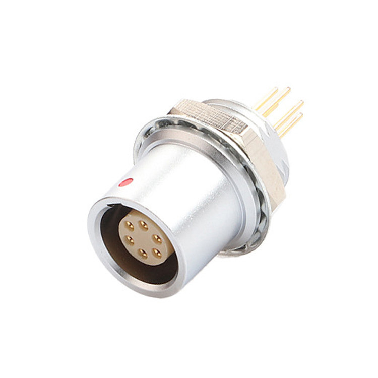 IP68 đẩy kéo tự khóa công nghiệp điều khiển B Series Z6 6 pin nữ đến 6 pin tín hiệu cảm biến kết nối tròn