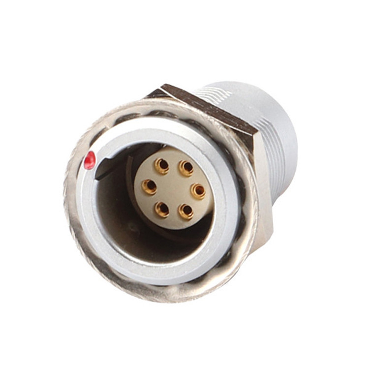 Đẩy kéo tự khóa Z1 Series 6 pin kết nối tròn nữ chống nước công nghiệp