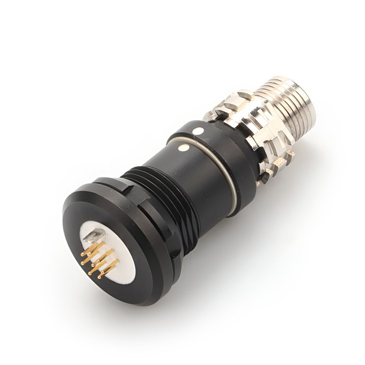 Truyền dữ liệu tốc độ cao - Bộ kết nối tròn chống nước công nghiệp X Series 8P Bộ kết nối quân sự nữ