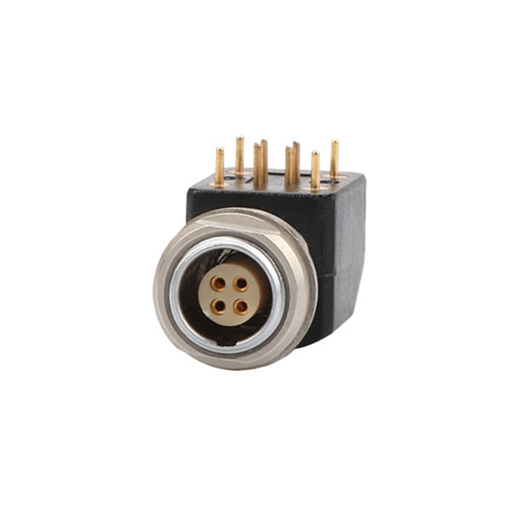 B Series Z12 4Pin Double Nut Fixed Angle Socket 90° Angled Double Nut Fixed For Printed Circuit Boards (Bộ mạch in)