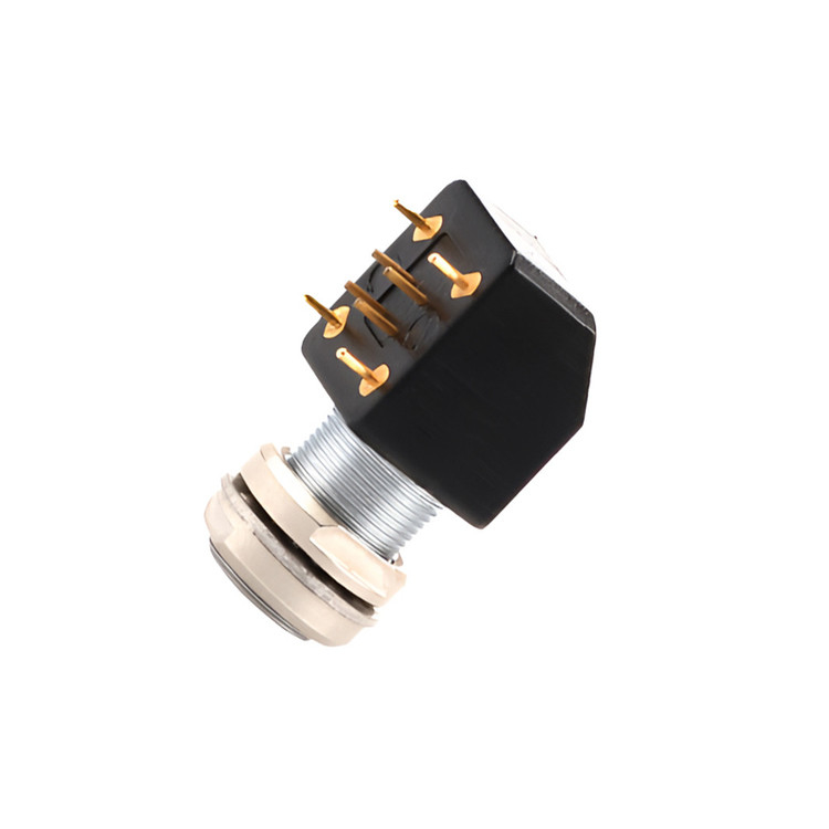 B Series Z12 4Pin Double Nut Fixed Angle Socket 90° Angled Double Nut Fixed For Printed Circuit Boards (Bộ mạch in)