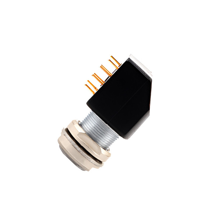B Series Z12 4Pin Double Nut Fixed Angle Socket 90° Angled Double Nut Fixed For Printed Circuit Boards (Bộ mạch in)