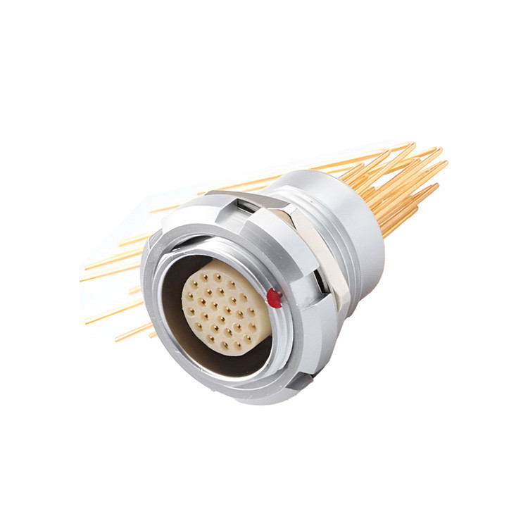 Multi-Core Type B Series Push Pull Circular Connector, 2 ~ 32 lõi lõi kim hàn (dòng hoặc góc)