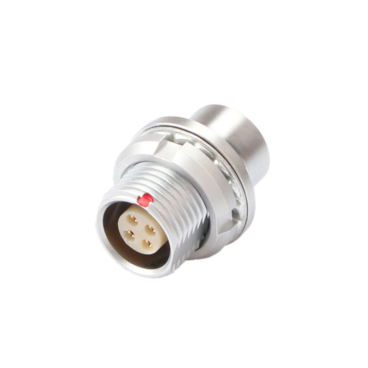 Bộ kết nối vòng tròn công nghiệp B Series Z13 4Pin Connector nữ bên ngoài cố định chân không ổ cắm kín