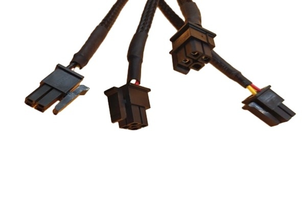 2 * 2p Molex 43025 Đầu nối màu đen Micro Fit 3.0mm Pitch To 3pin Jst - Ph2.0 26awg Dây nịt