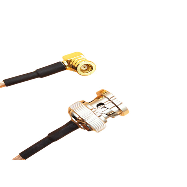 Mạ vàng BNC nam để SMB góc bên phải nữ micro đồng trục rf cable rg316