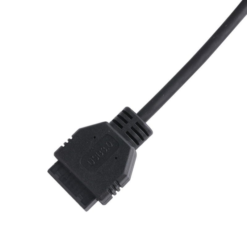 20P Đàn bà USB 3.0 Type-C đến IDC Adapter Cable Internal Resistor Đen PVC Wire OEM ODM