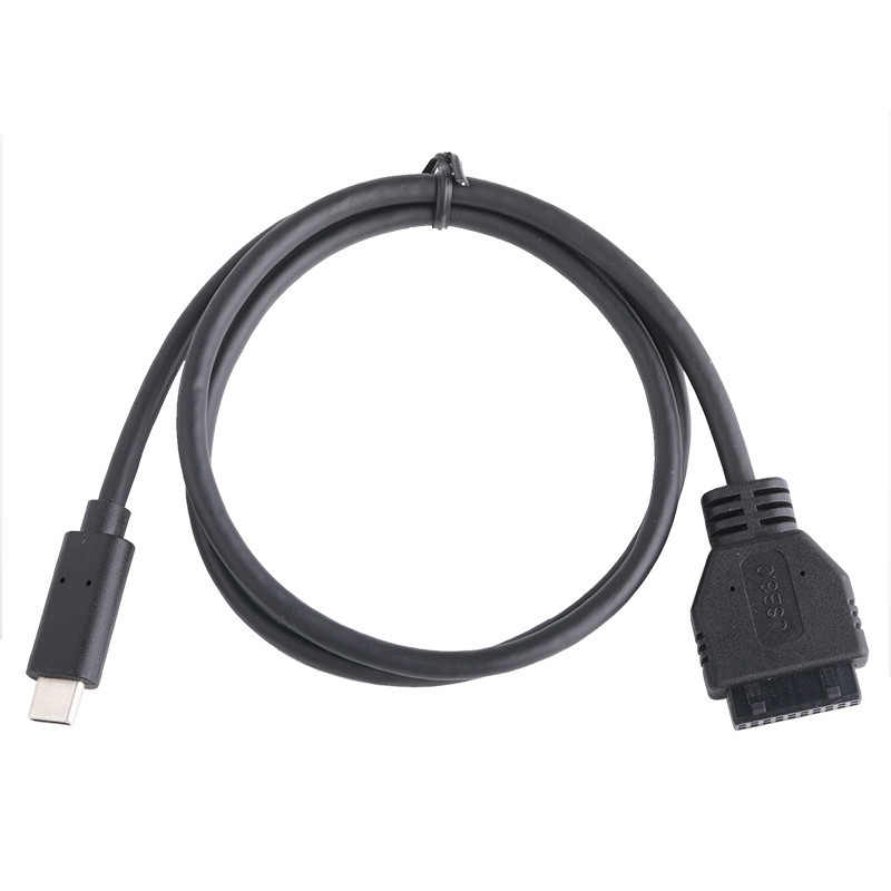 20P Đàn bà USB 3.0 Type-C đến IDC Adapter Cable Internal Resistor Đen PVC Wire OEM ODM