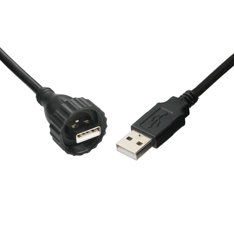 USB2.0 A Type Male Type M Waterproof Interface TO USB2.0 Cable Cáp kết nối dữ liệu cố định công nghiệp cho xe